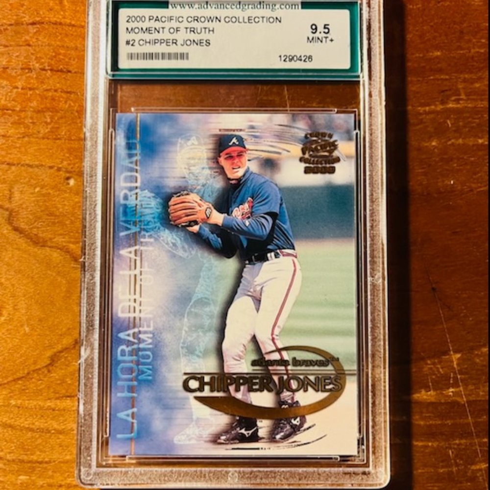 Chipper Jones Atlanta Braves Graded Baseball Card 9.5 Mint